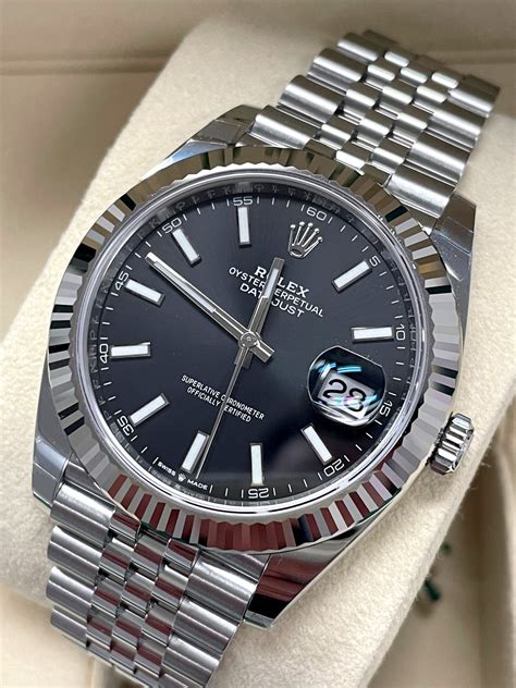 black face datejust rolex|rolex datejust 41mm black dial.